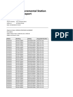 Incremental Stationing Report