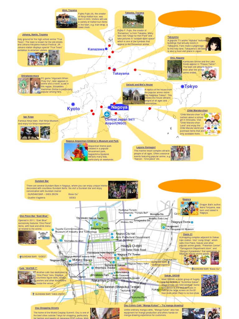 Nagoya Otaku Map PDF Cosplay Japanese Subcultures