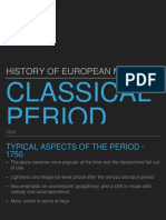 History of European Music: Classical Period