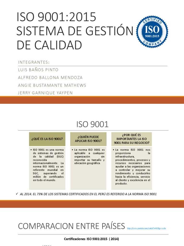 ISO 9001:2015 Sistema de Gestión Calidad | PDF | Organización ...