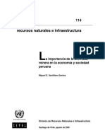 La importancia de la actividad minera en la economía y sociedad peruana. CEPAL. ISSN 1680-9017. Chile..pdf