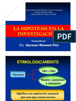 La Hipoteiss en La Investigacion