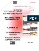 Volumen VIII, análisis de precios unitarios.pdf