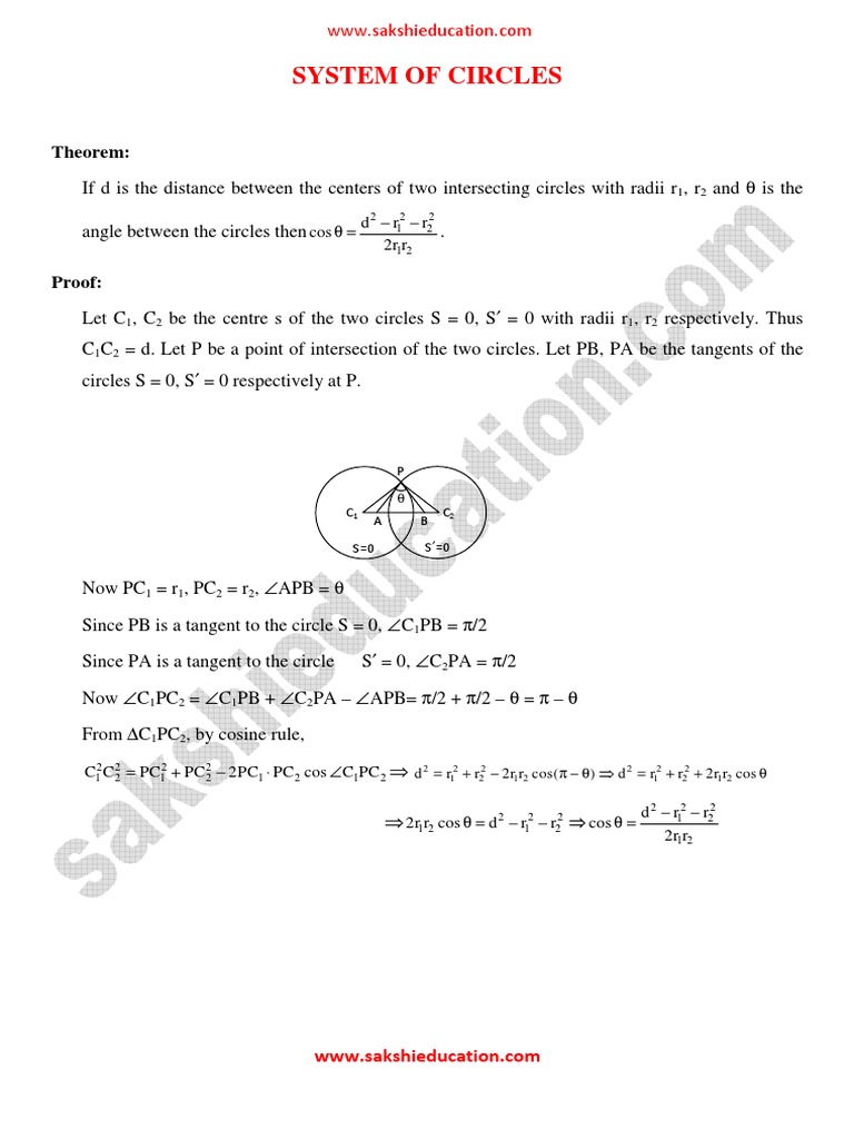 System of Circles PDF | PDF | Circle | Space