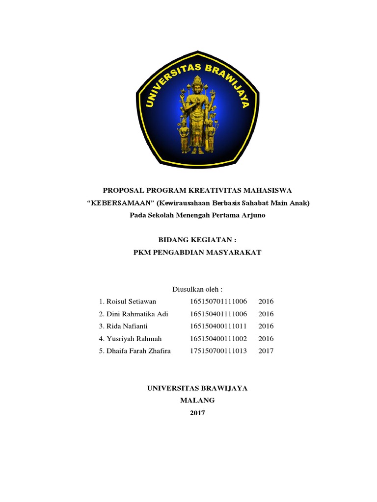 Contoh proposal pkm pengabdian masyarakat
