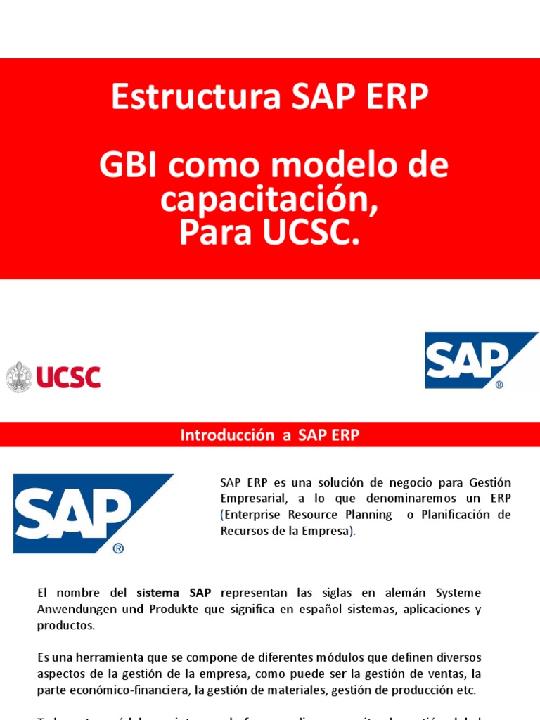 2 Estructura SAP ERP | PDF | Sap Se | Planificación de recursos  empresariales