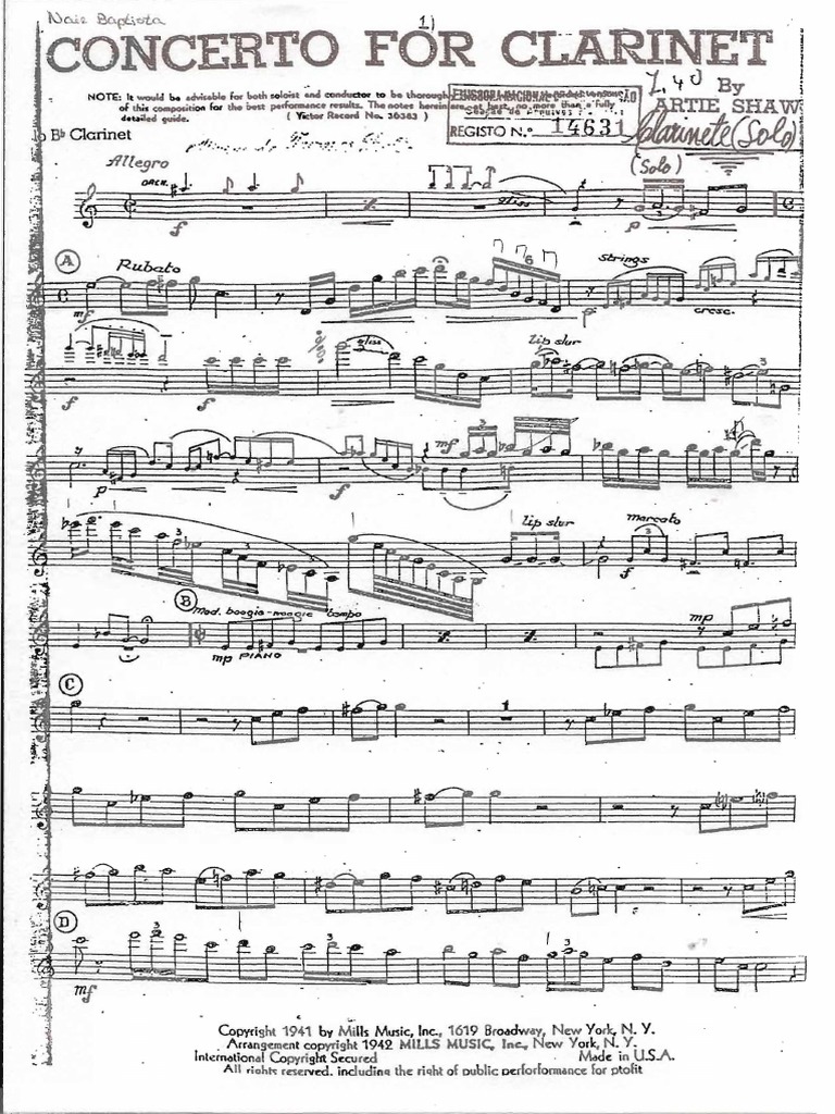 Artie Shaw Concerto,