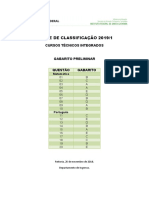 Gabarito Preliminar 2019 1