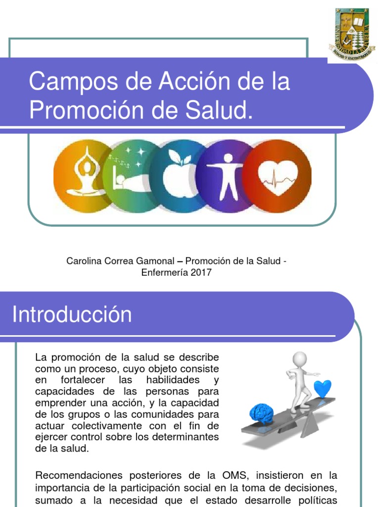 Campos de Acción de La Promoción de La Salud | Promoción de la salud
