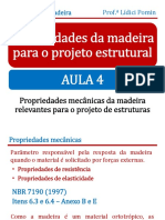 Aula 4 Propriedades Da Madeira para o Projeto Estrutural Propriedades Mecânicas Rev1