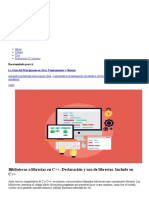 Bibliotecas o Librerías de C++. Uso Del Include en C++
