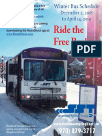 Steamboat Springs Transit 2018-2019 Local Bus Service Schedule