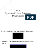 10.4 Systems of Linear Equations: Determinants