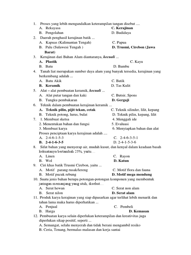 Latihan Soal UAS Ganjil Tema 2 Kelas 3