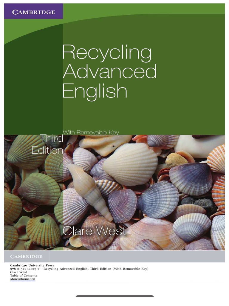 Recycling Advanced English PDF Verb Phrase