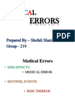 Errors: Prepared by - Shefali Sharma Group - 219