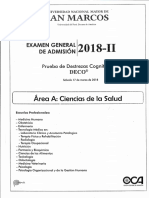 Examen de Admision UNMSM 2018 - II Rea A PDF