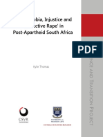  Homophobia Injustice and Corrective Rape in Post Apartheid Sa