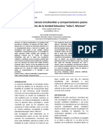 Relación de La Violencia Intrafamiliar y Comportamiento Pasivo