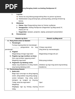 Masusing Banghay Aralin Sa Araling Panlipunan Iv