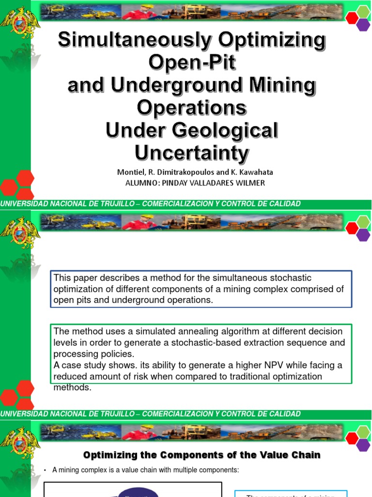 Optimizing Mining Operations Under Uncertainty | PDF | Loss Function ...