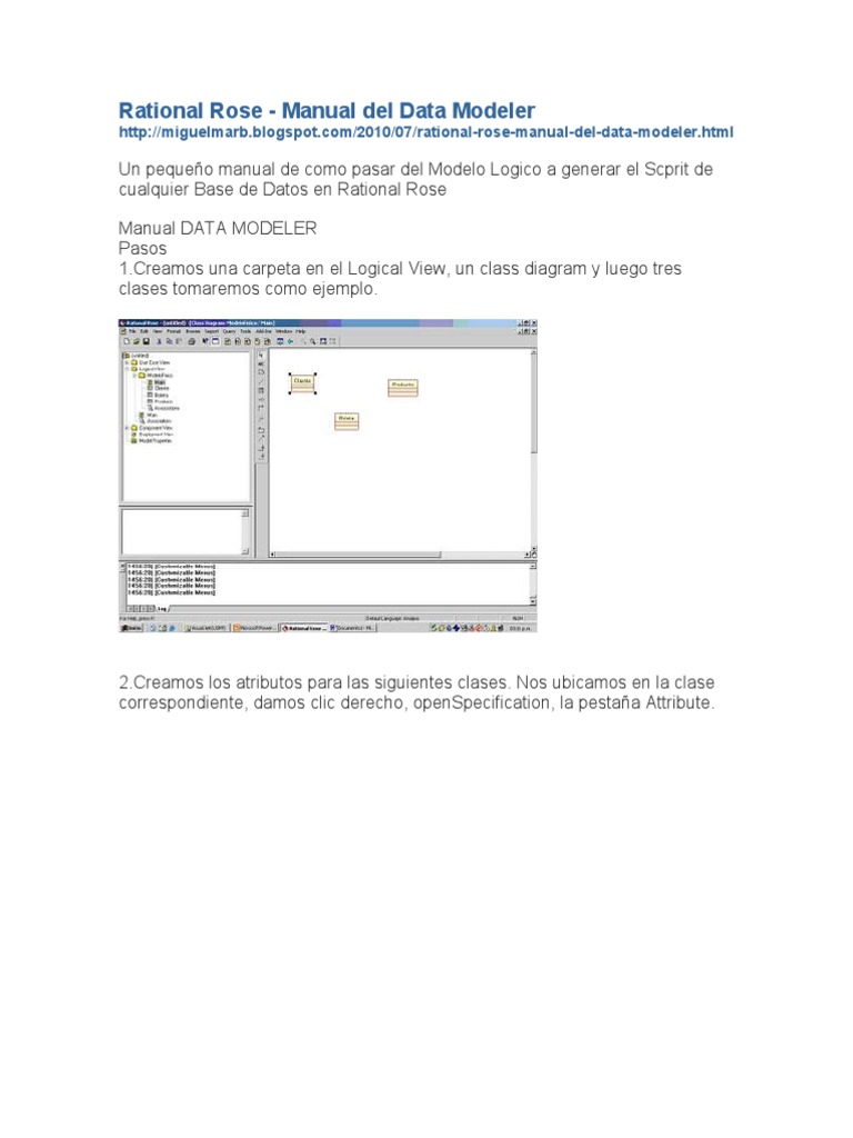 Manual de Uso de Rational Rose Data Modeler | PDF | Informática ...