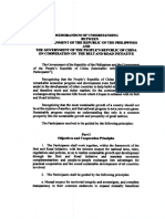 Memorandum of Understanding On Belt and Road Initiative Cooperation Between Philippines and China
