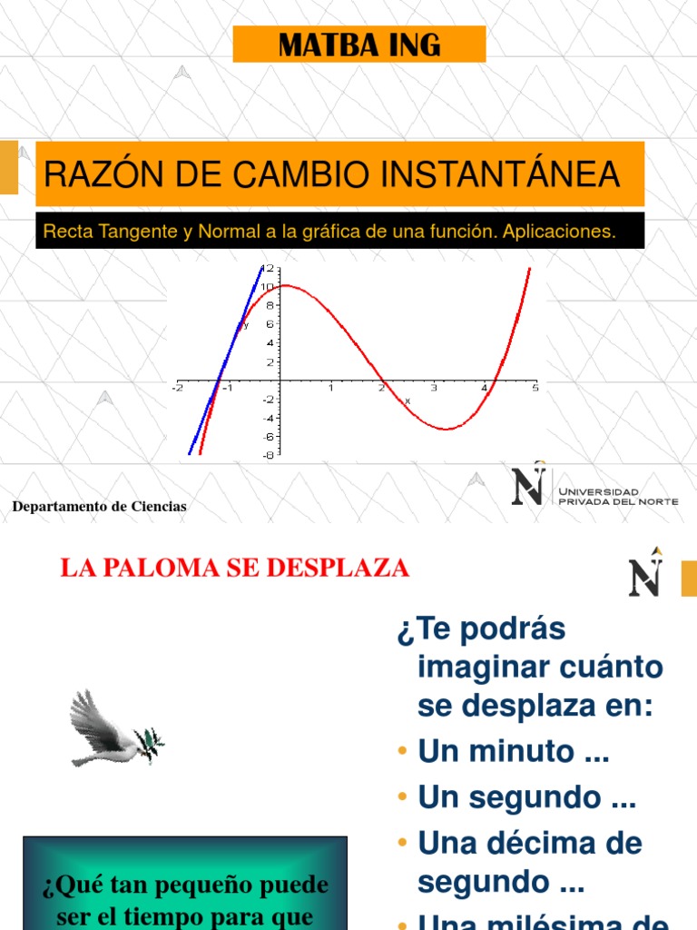 Sem.nº14 RCI Recta TG y Normal. Aplicaciones | PDF | Pendiente | Velocidad