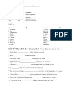 Exercises Suffix Grade 9