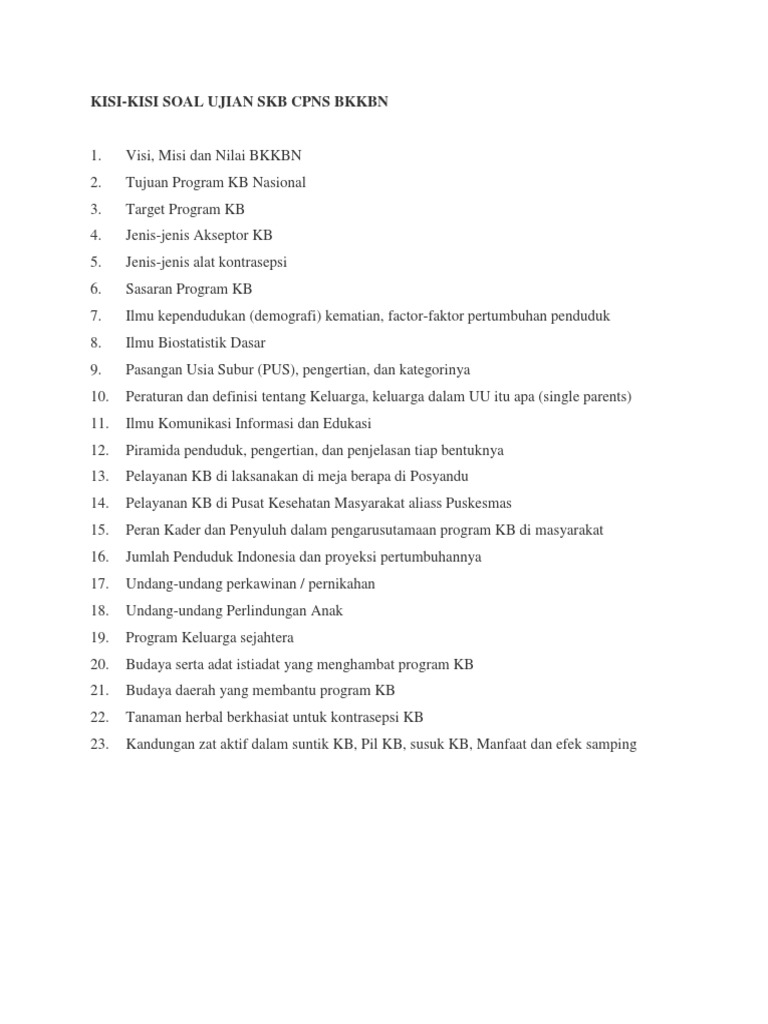 21 Contoh Soal Skb Widyaiswara Kumpulan Contoh Soal