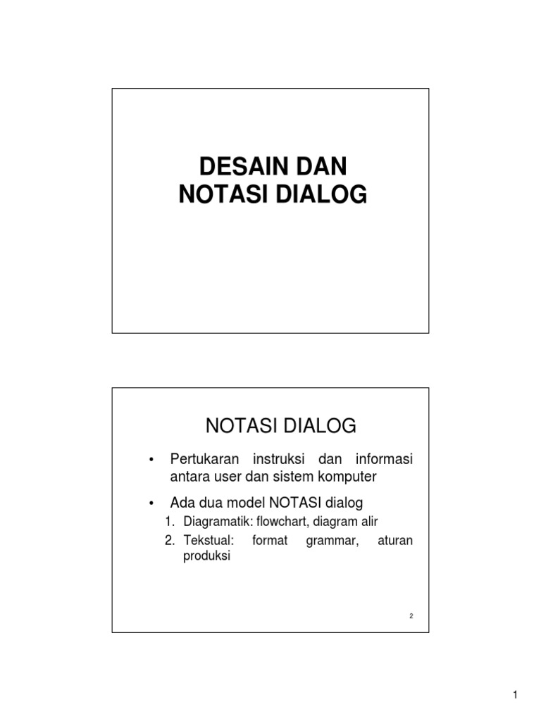 08 Desain Notasi Dialog1 PDF | PDF