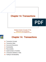 Chapter 14- Transactions for Database Management Systems