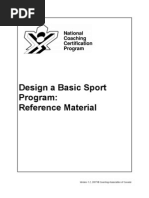 Design a Basic Sport Program