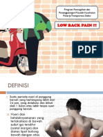 Low Back Pain !!!: Program Pencegahan Dan Penanggulangan Masalah Kesehatan Pekerja Transportasi Online