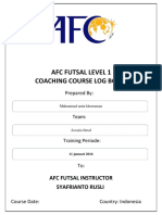 Afc Futsal Level 1 Log Book