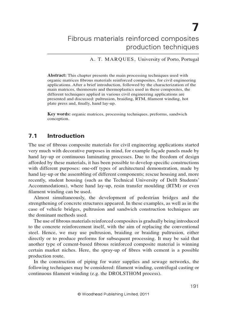 Fibrous Materials Reinforced Composites PDF | PDF | Composite Material ...