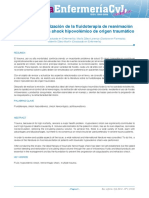 Revisión y Actualización de La Fluidoterapia de Reanimación en El Paciente Con Shock Hipovolémico de Origen Traumático