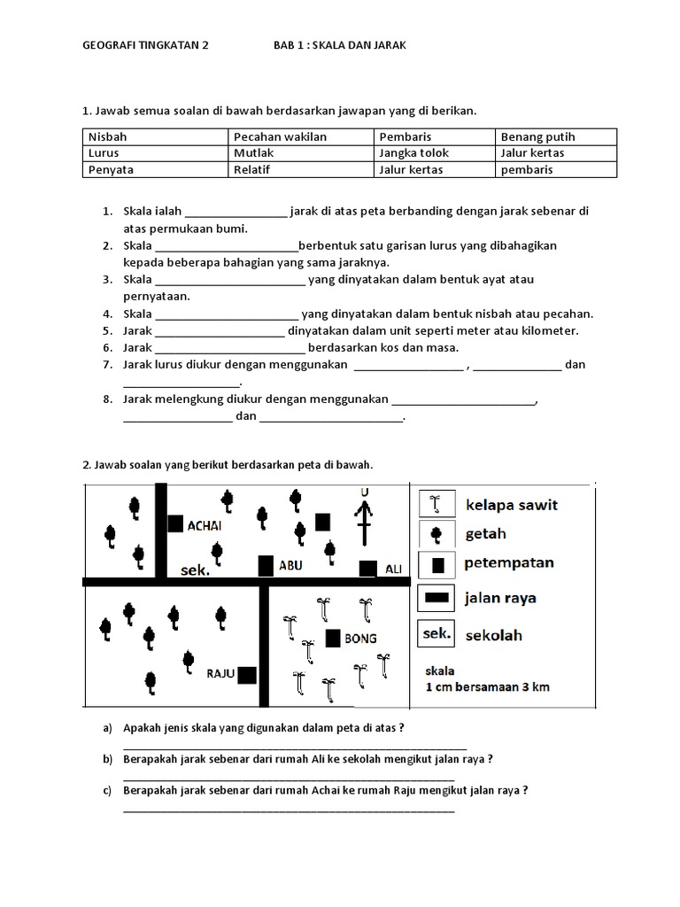 Geog Skala Dan Jarak Ting 2 Pdf