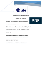 Pautas para La Presentacion Oral Trabajo Final