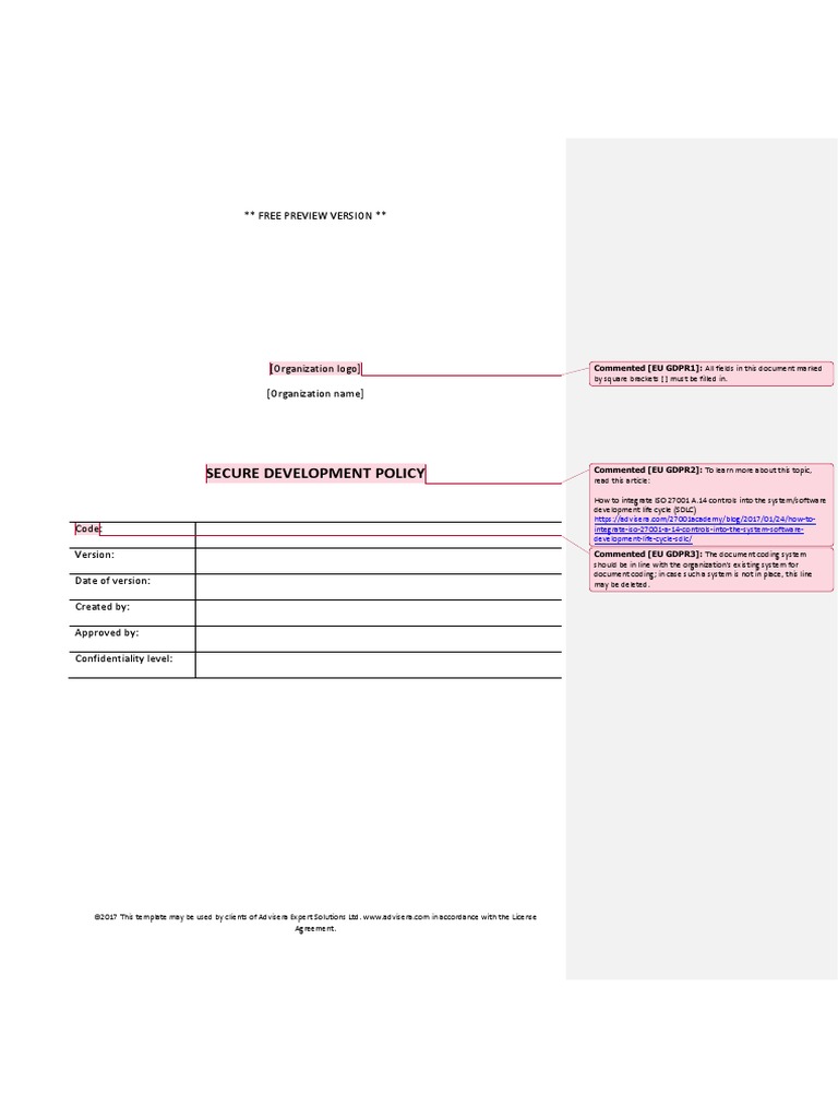 A.14 Secure Development Policy Integrated Preview en | PDF ...