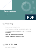 Area and Circumference - Guided Notes