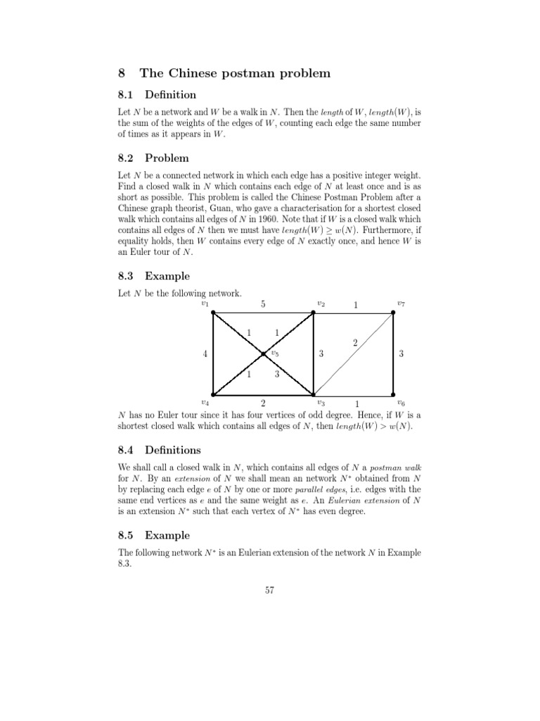 8 The Chinese Postman Problem | PDF | Graph Theory | Mathematical Relations