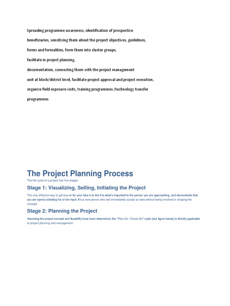 the-project-planning-process-pdf-project-management-life-cycle