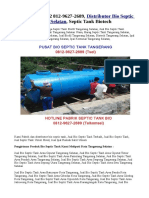 TERUJI, WA +62 812-9627-2689, Distributor Bio Septic Tank Tangerang Selatan, Septic Tank Biotech