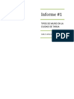 Tipos Muros de Contención en Tarija