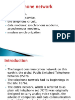 DDD Network, Private-Line Service, The Telephone Circuit, Data Modems: Synchronous Modems, Asynchronous Modems, Modem Synchronization