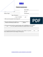 Phlebitis Questionnaire: BSI (800) 229-9020 Local (301) 540-8484 Fax (301) 540-8787