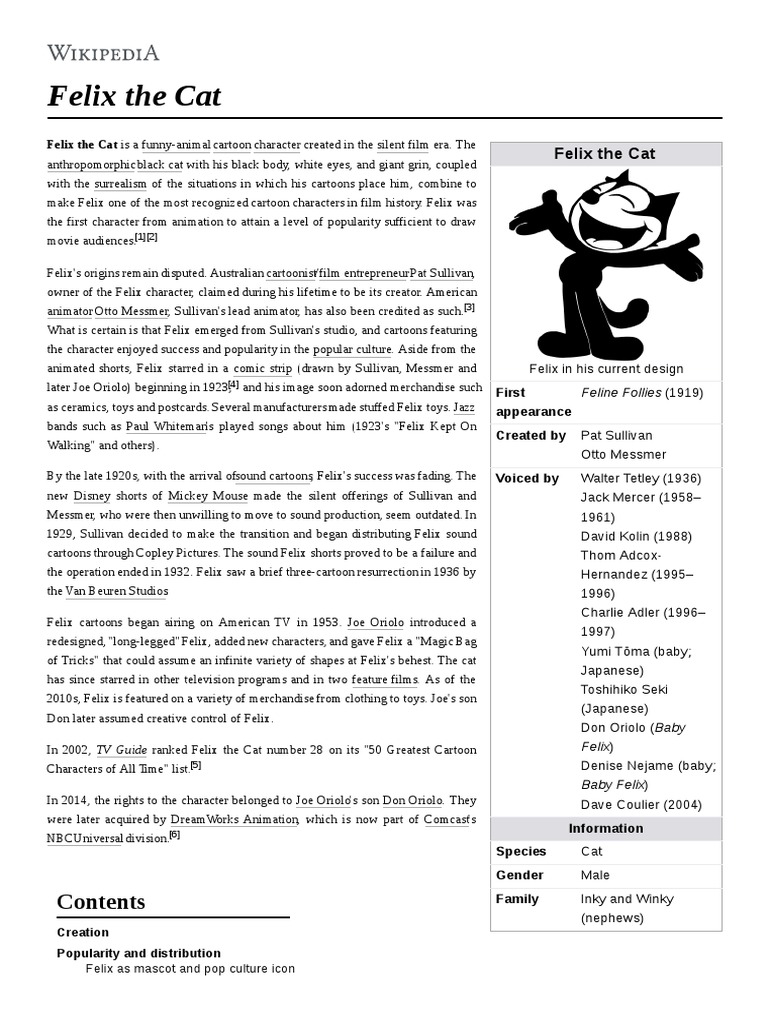 Felix The Cat | PDF | Entertainment | Leisure