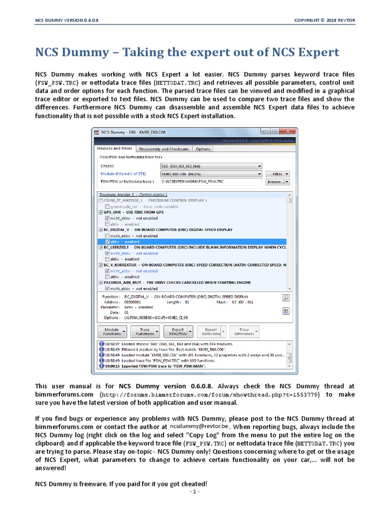 Ncs Dummy PDF Subroutine Parameter Programming)