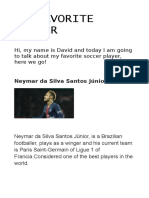 My Favorite Player: Neymar Da Silva Santos Júnior